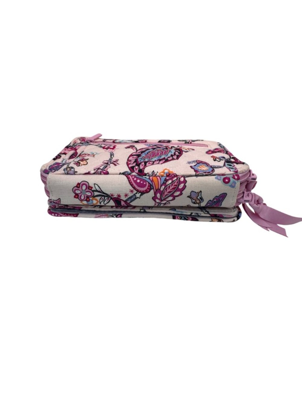 All in One Crossbody Vera Bradley RFID Wristlet Wallet Felicity Paisley Floral - Picture 11 of 13